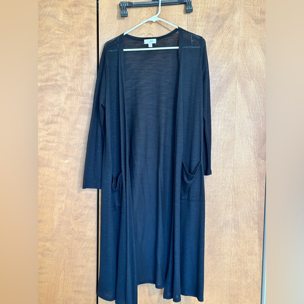 LuLaRoe GUC Size M Black Sarah Cardigan